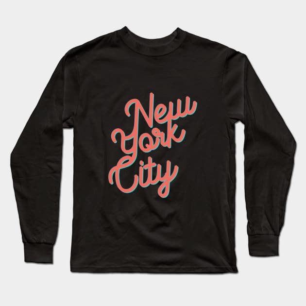 New York City Long Sleeve T-Shirt by cariespositodesign